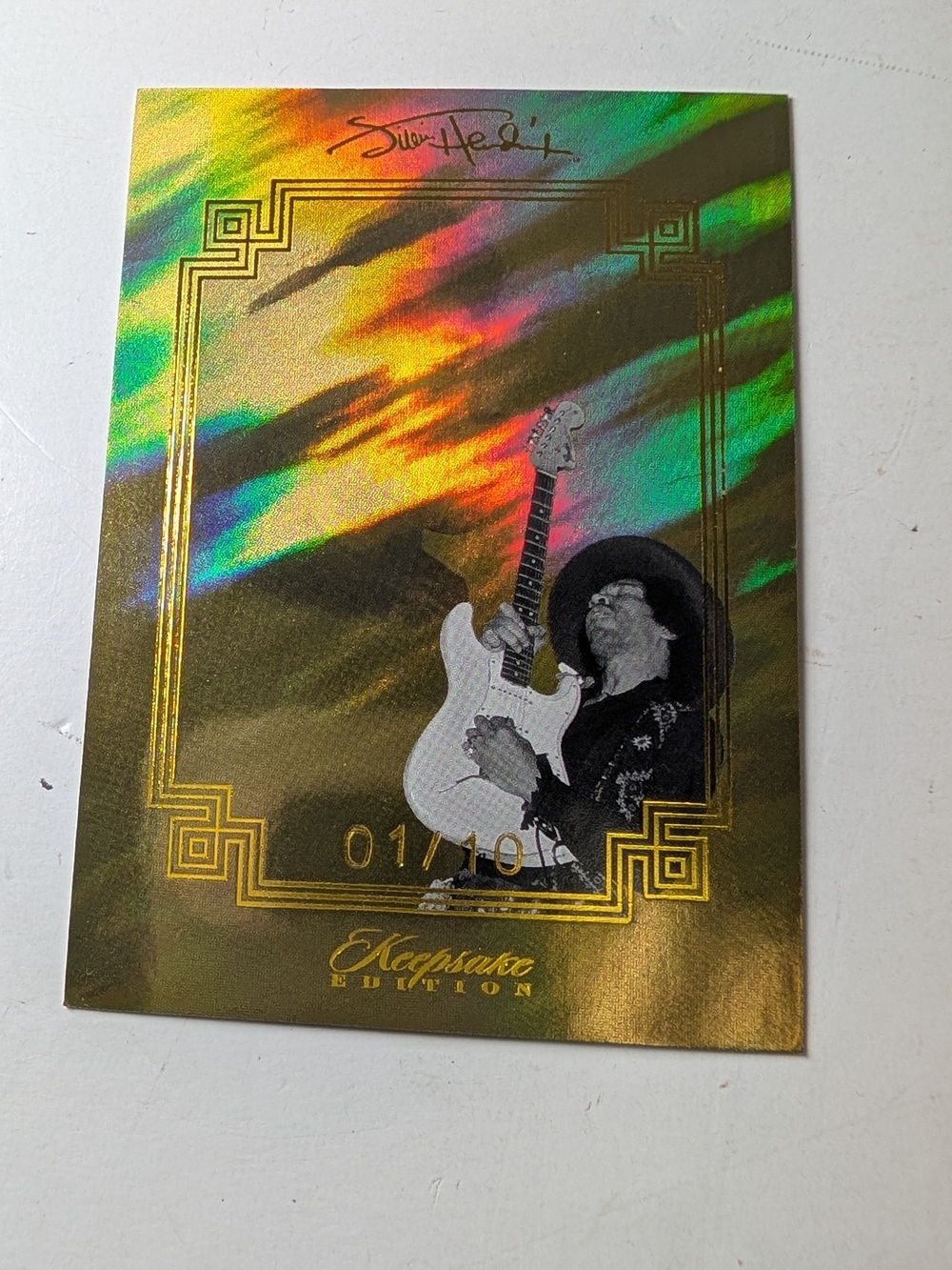 2025 Super Break Jimi Hendrix Keepsake Edition Rare Gold Laser Parallel 01/10